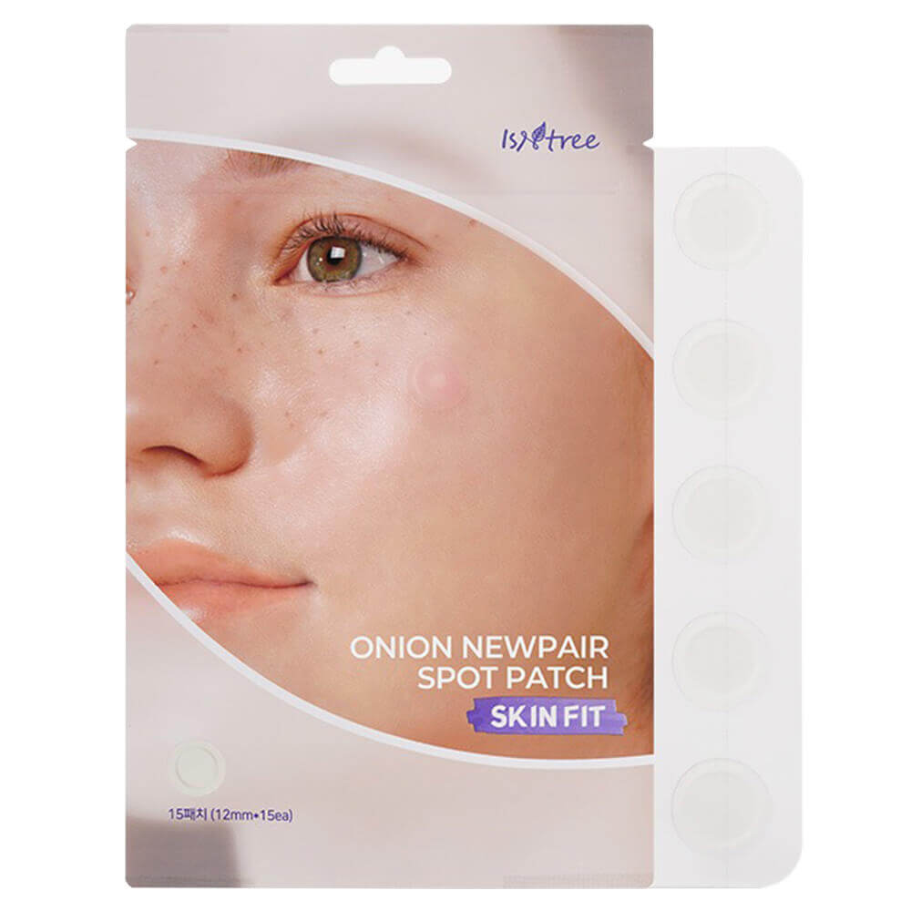 Тонкие точечные патчи от воспалений с красным луком IsNtree Onion Newpair Spot Patch Skin Fit