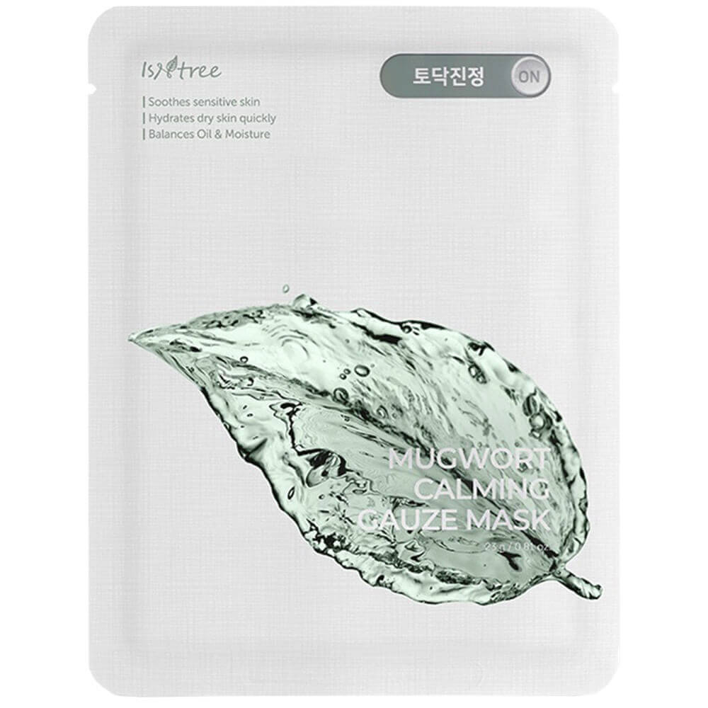 Марлевая маска с экстрактом полыни IsNtree Spot Saver Mugwort Gauze Mask