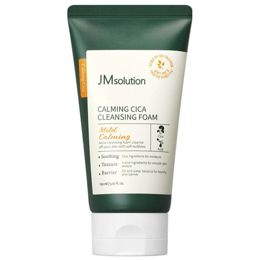 Успокаивающая пенка для умывания с центеллой и кислотами JMsolution Calming Cica Cleansing Foam