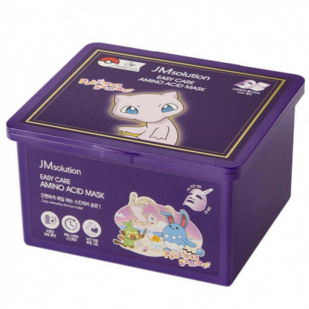 Набор тканевых масок с аминокислотами JMsolution Easy Care Amino Acid Mask Pokemon Summer
