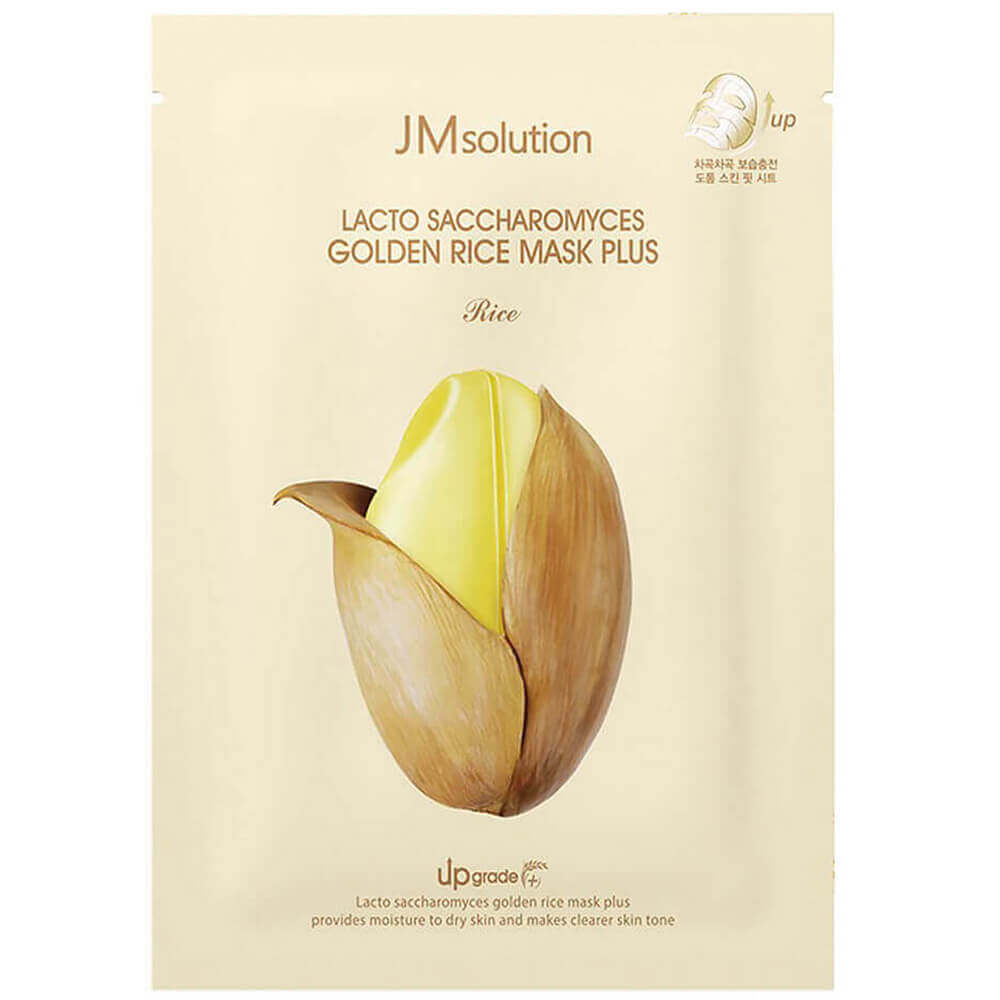 Маска с лактобактериями для сияния кожи JMsolution Lacto Saccharomyces Golden Rice Mask Plus