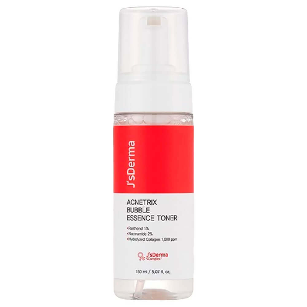Успокаивающий пузырьковый тонер-эссенция с 2% ниацинамида JsDerma Acnetrix Bubble Essence Toner