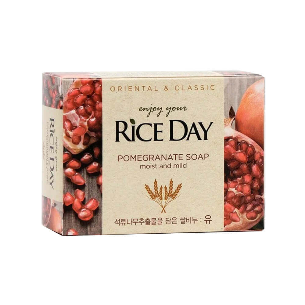 Парфюмированное туалетное мыло с маслом рисовых отрубей и гранатом Lion Rice Day Soap