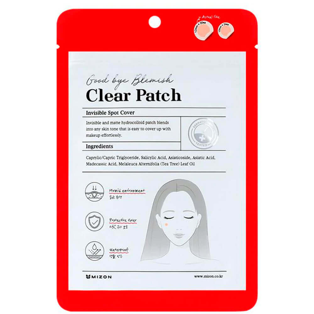 Точечные патчи от прыщей с центеллой и салициловой кислотой Mizon Good Bye Blemish Clear Patch