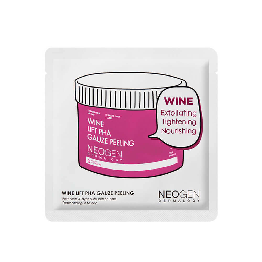 Очищающие пилинг-пэды с вином и кислотами Neogen Dermalogy Wine Lift PHA Gauze Peeling Pad