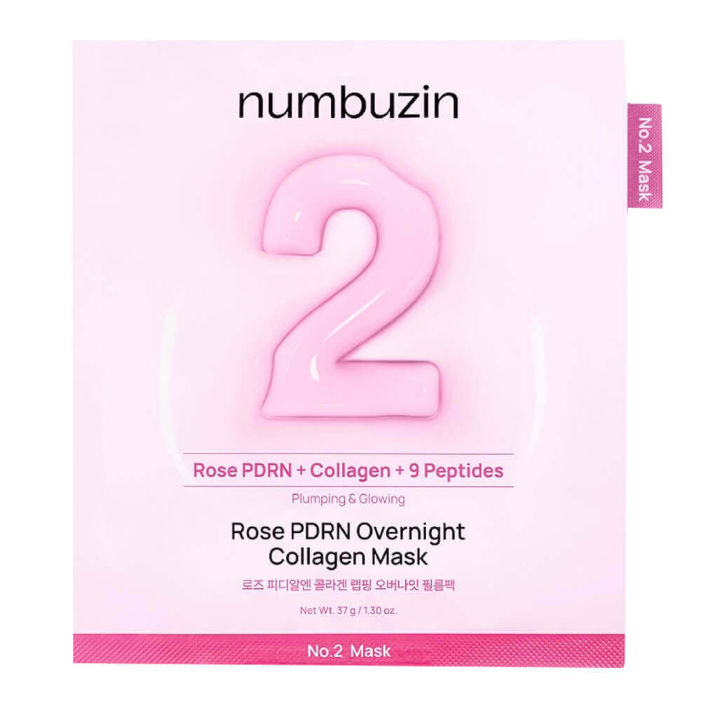 Ночная гидрогелевая маска с ПДРН numbuzin No.2 Rose PDRN Overnight Collagen Mask