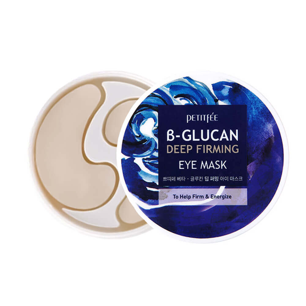 Укрепляющие тканевые патчи для глаз с бета-глюканом Petitfee B-Glucan Deep Firming Eye Mask