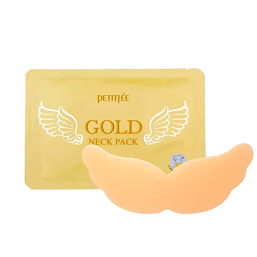 Маска для области шеи Petitfee Gold Neck Pack Hydrogel Angel Wings
