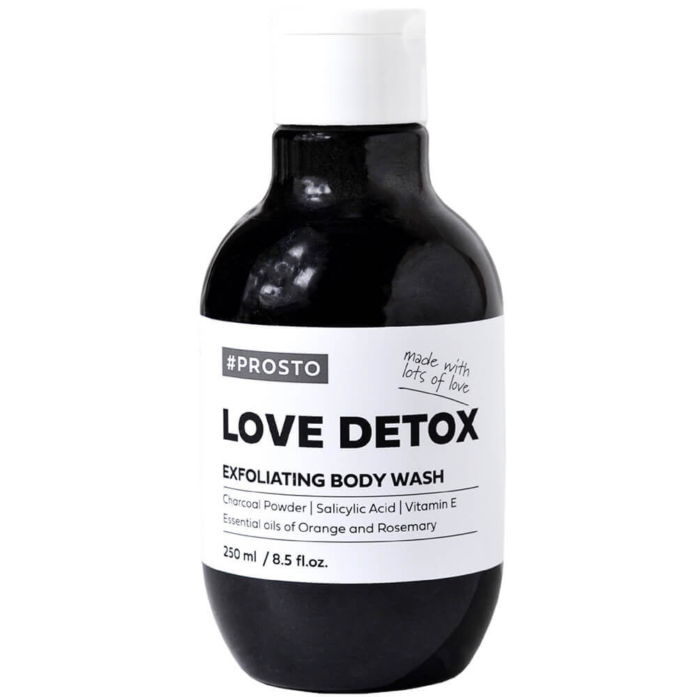 Отшелушивающий крем-гель для душа PROSTO LOVE DETOX Exfoliating Body Wash