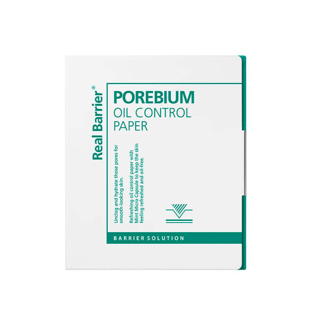 Матирующие салфетки от жирного блеска с мятой Real Barrier Porebium Oil Control Paper
