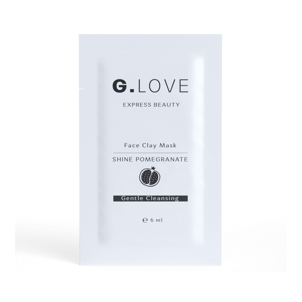 Глиняная энзимная маска для сужения пор G.Love Face Clay Mask Shine Pomegranate - саше 6 мл