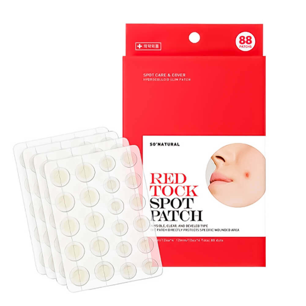 Антибактериальные водонепроницаемые патчи от прыщей So Natural Red Tock Spot Patch