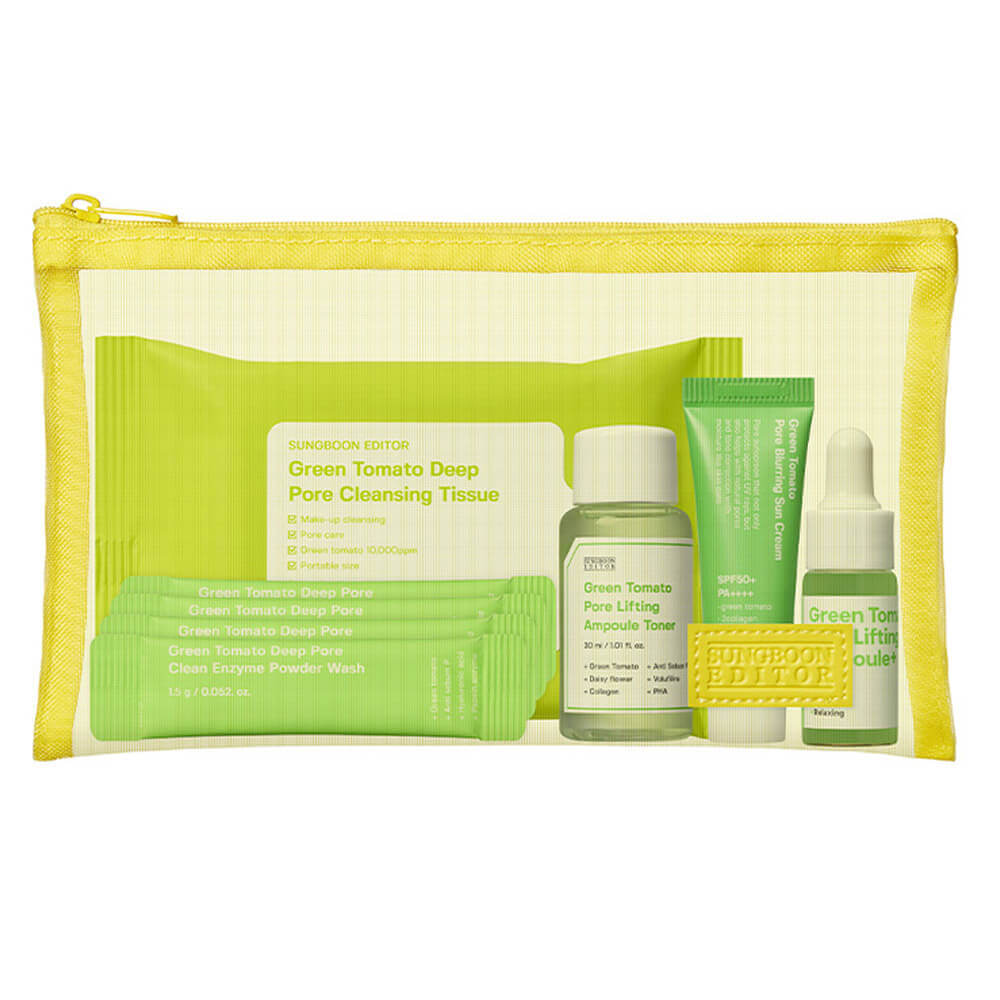 Набор миниатюр для сужения пор Sungboon Editor Green Tomato Travel Kit