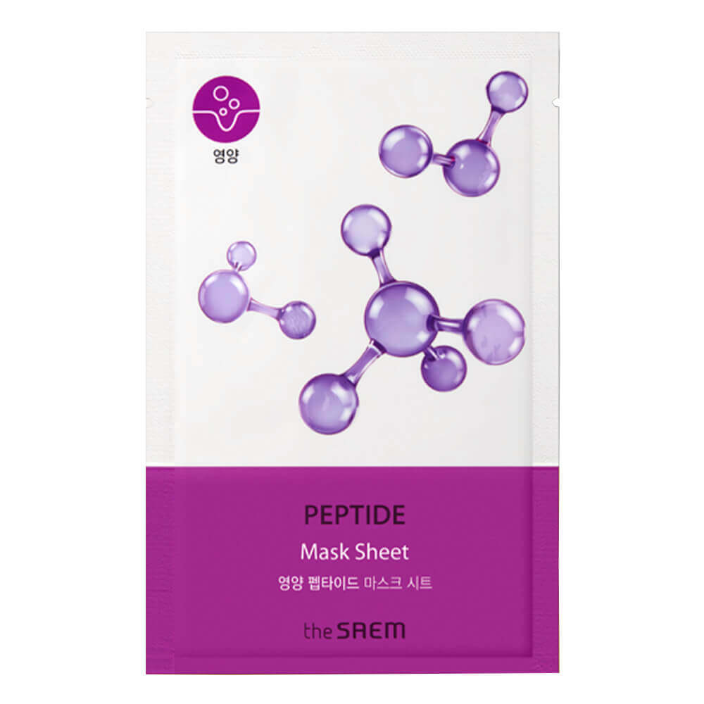 Питательная тканевая маска с пептидами The Saem Bio Solution Nourishing Peptide