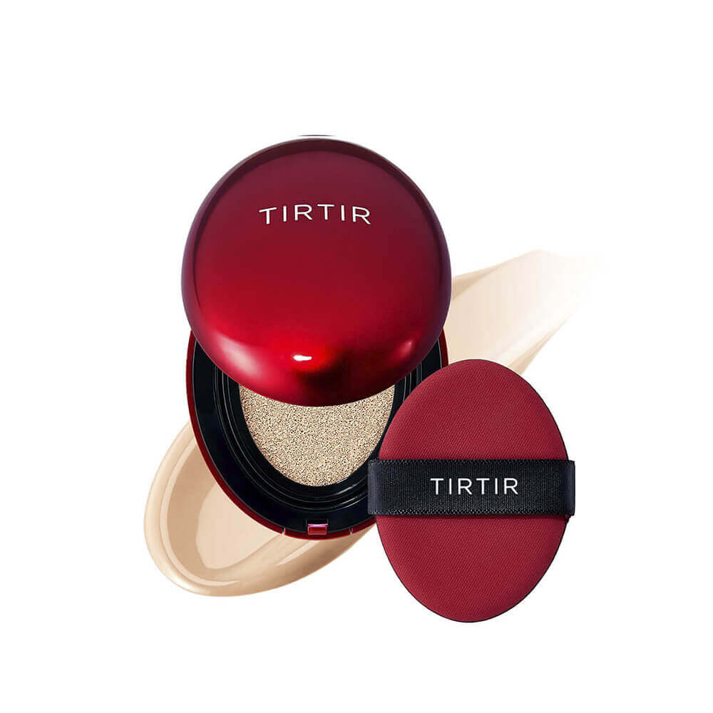 Стойкий мини-кушон с полуматовым финишем TIRTIR Mask Fit Red Mini Cushion 21C Cool Ivory