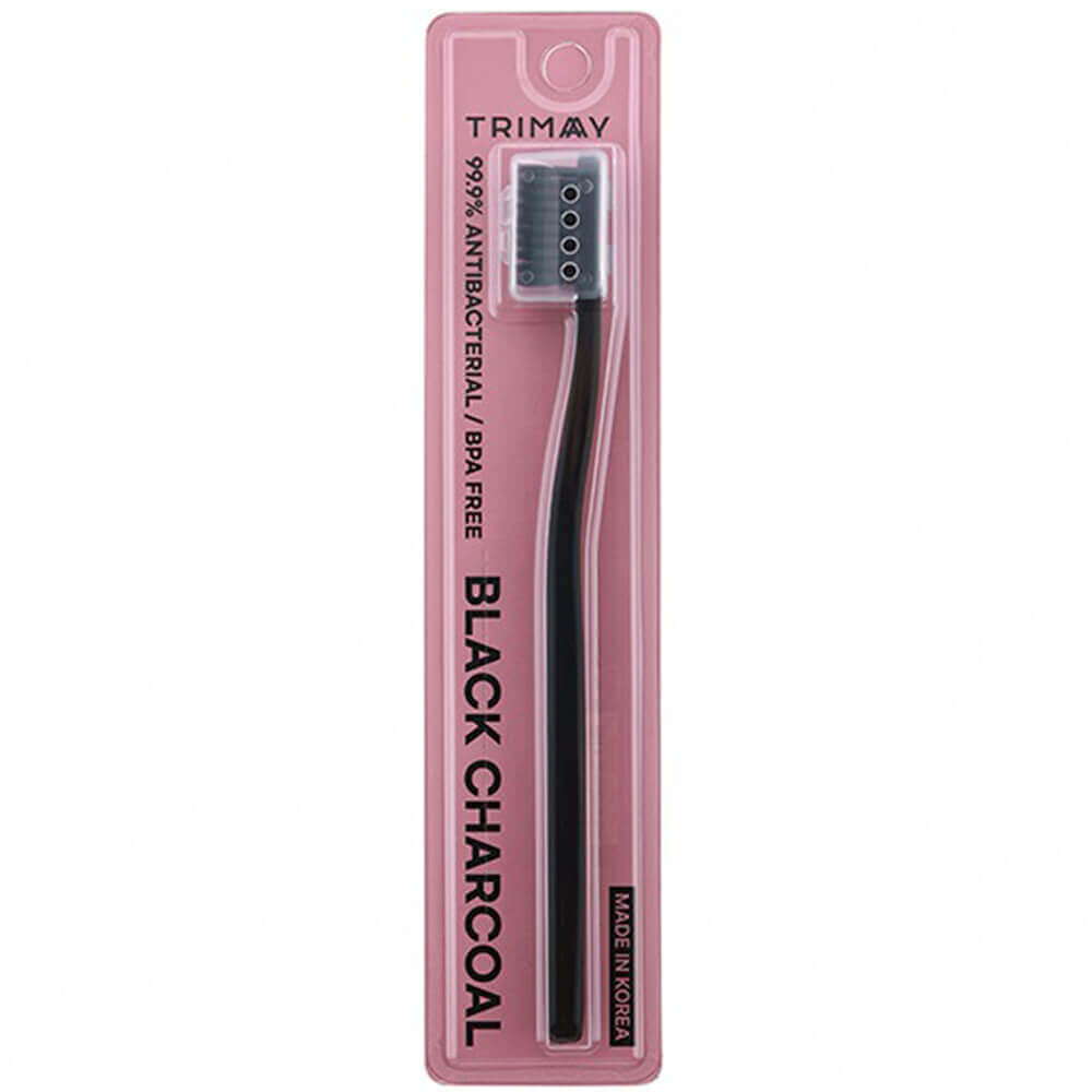 Антибактериальная зубная щётка с древесным напылением Trimay Black Charcoal Toothbrush