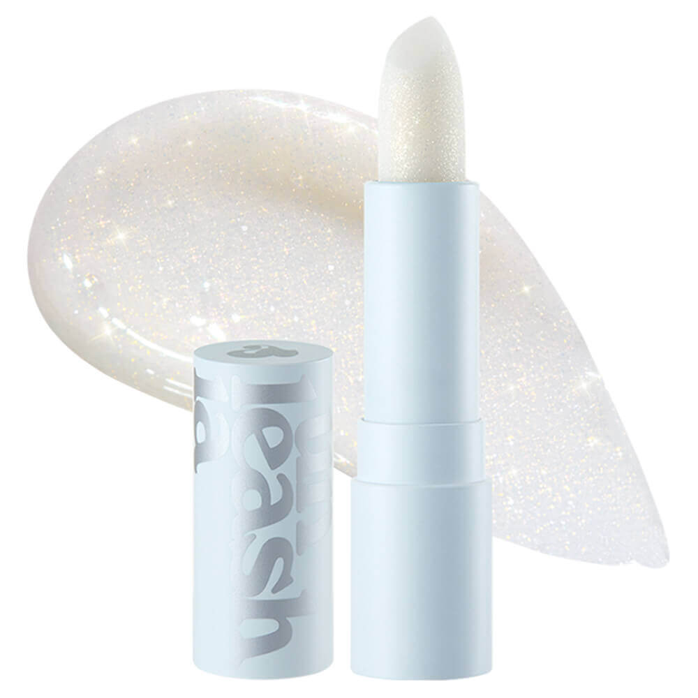 Веганский кристальный бальзам для губ с блёстками Unleashia Glacier Vegan Lip Balm 01 Snow Frost