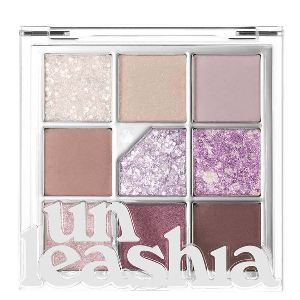 Палетка теней для век с глиттерами Unleashia Glitterpedia Eye Palette №4 All of Lavender Fog
