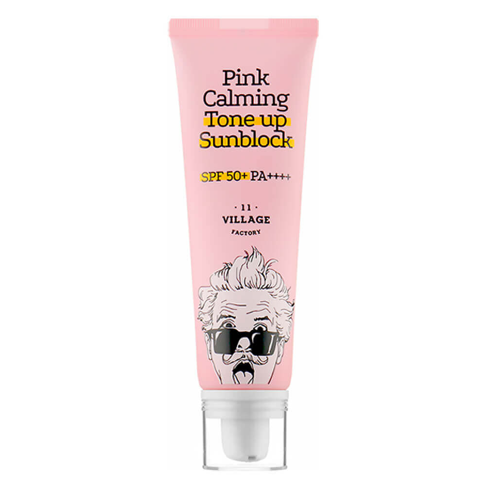 Санблок для проблемной и чувствительной кожи Village 11 Factory Pink Calming Sun Block SPF50+ PA++++ 50 мл