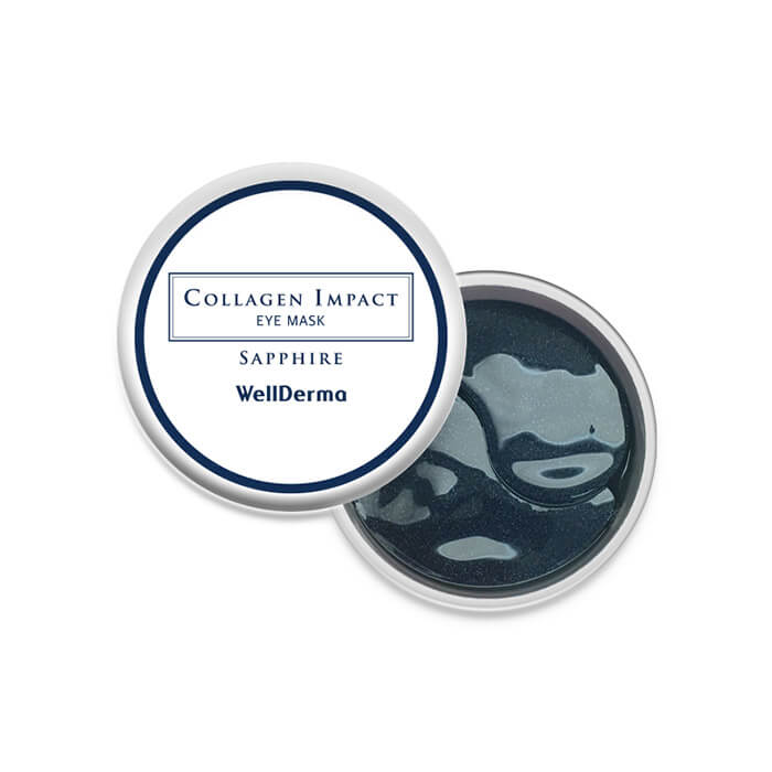 Увлажняющие патчи с морским коллагеном WellDerma Collagen Impact Sapphire Eye Mask