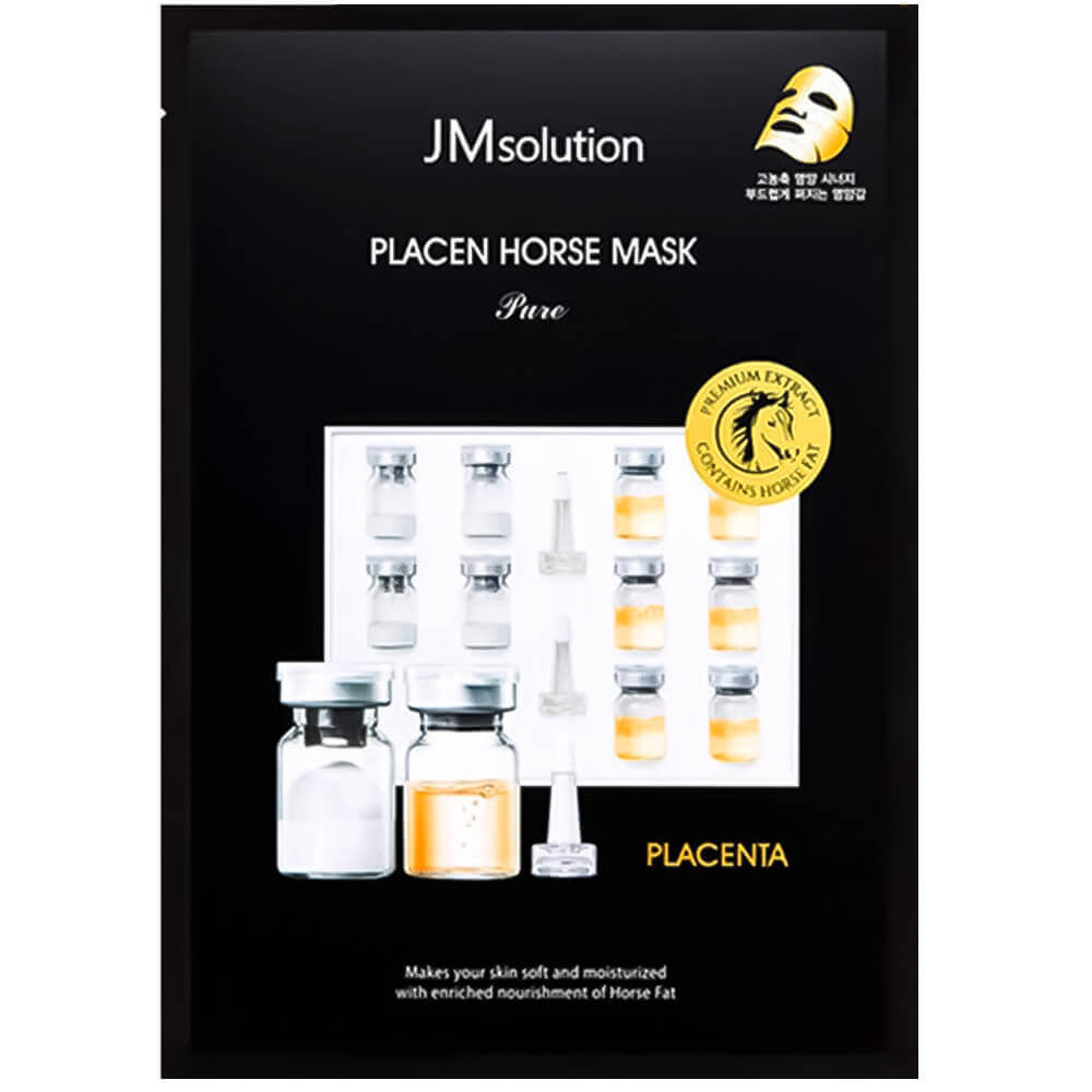Антивозрастная плацентарная тканевая маска JMsolution Placen Horse Mask